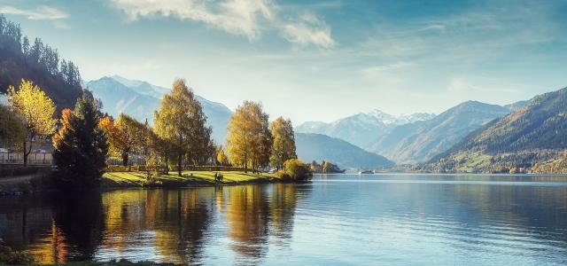  Fairy-tale mountain lake in Austrian Alps